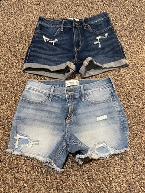 Abercrombie Kids Never Worn Girl’s Jean Shorts - Dark and Light Blue Options